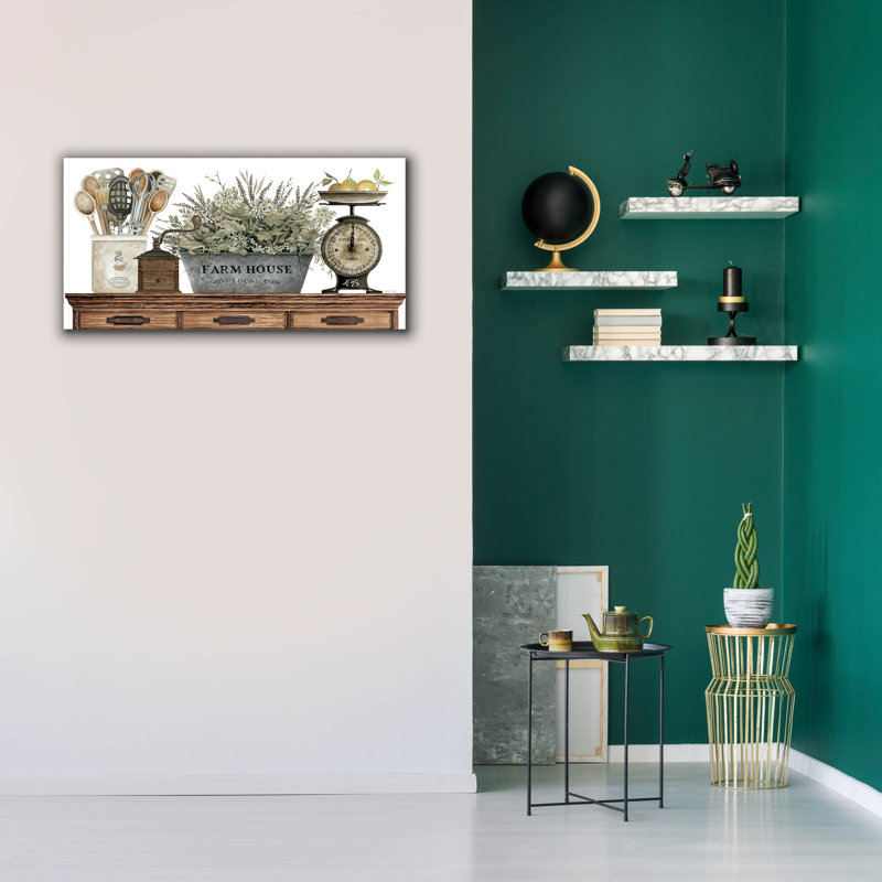  «Farm House Kitchen» par Cindy Jacobs, art mural sur toile, 40 po x 20 po, H 20 po x l 40 po