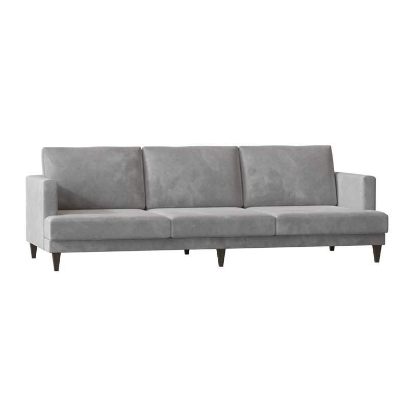 Carol Sofa, Bella Black Performance Velvet, Brown Mahogany