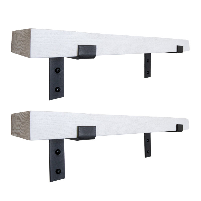 Étagère en chêne 2 pièces Emerald Lee, H 2 po x l 27 po x P 8 po, Blanc