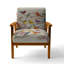 Fauteuil rembourré en velours multicolore Bird On Tree-857662696-1010955219