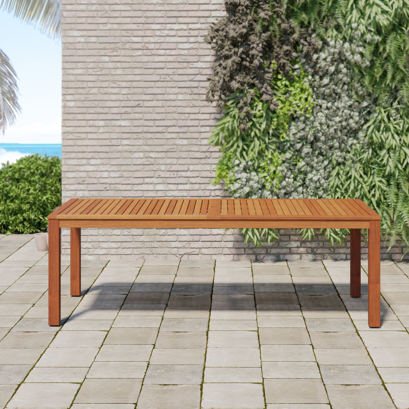 Anautica 88" Eucalyptus Patio Dining Set
