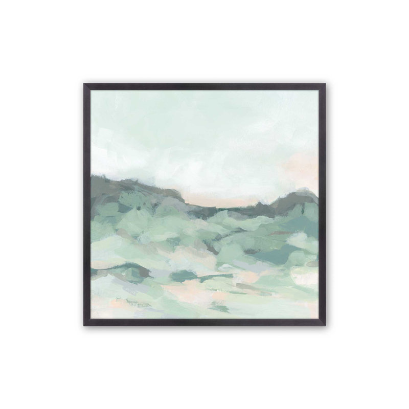 Rolling Verdant Landscape I Canvas Print, 13.75" H x 13.75" W, Weathered Zinc Single Picture Frame