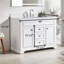 Meuble-lavabo simple autoportant de 48 po avec plateau en marbre entièrement assemblé
