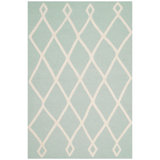 Krystyna Geometric Handmade Tufted Wool Mint Area Rug