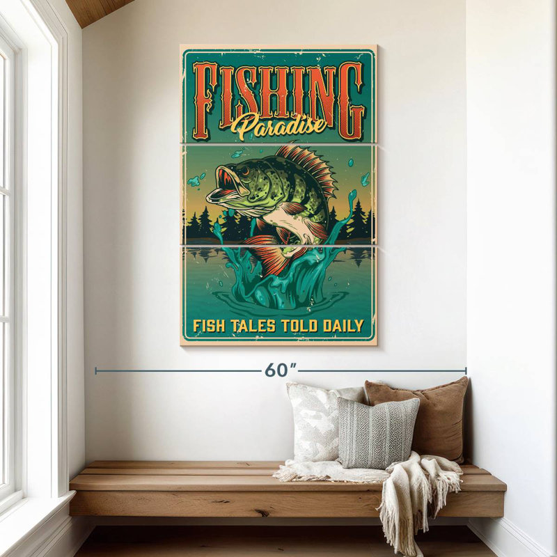 Senne Fishing Paradise Poster, 50" H x 32" W