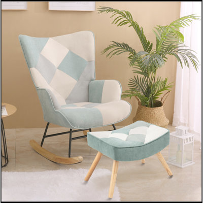 Chaise berçante avec repose-pieds