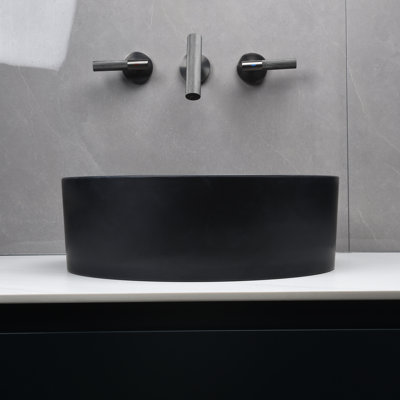 15" Circular Bathroom Sink Vessel Sink