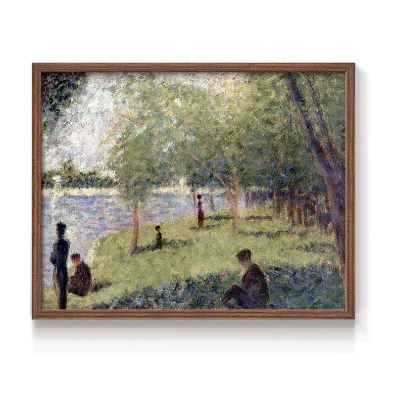 Étude pour dimanche sur la Grande Jatte - impression encadrée - réversible, H 22 po x l 28 po, Walnut