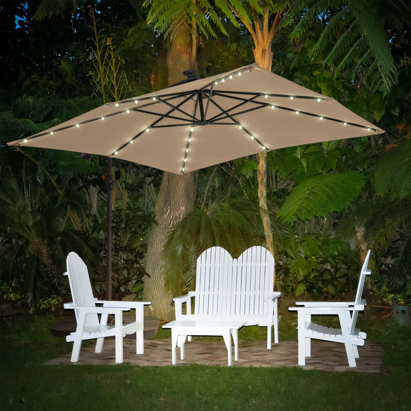 Parasol en porte-à-faux 98,4 po Dannii-Leigh, Sable