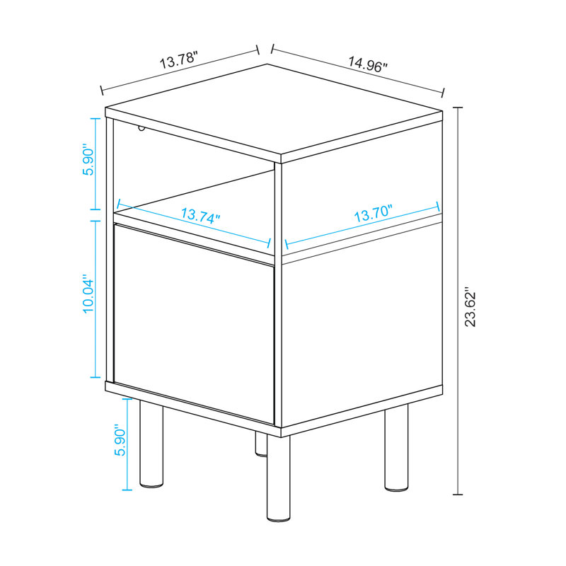 Kamilya 14.96'' W Nightstand