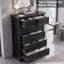 Commode 6 tiroirs pour chambre à coucher, grande commode de ferme, armoire de rangement en bois avec tiroirs profonds, rangement vertical compact-602090520