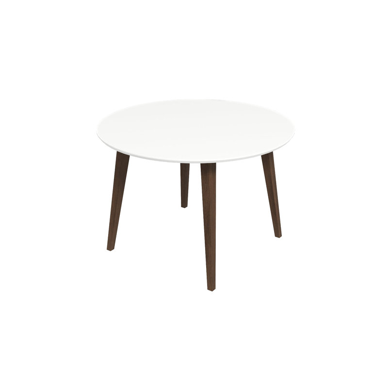 Iades rond, H 29,5 po x L 46 po x l 46 po, Gris, Blanc