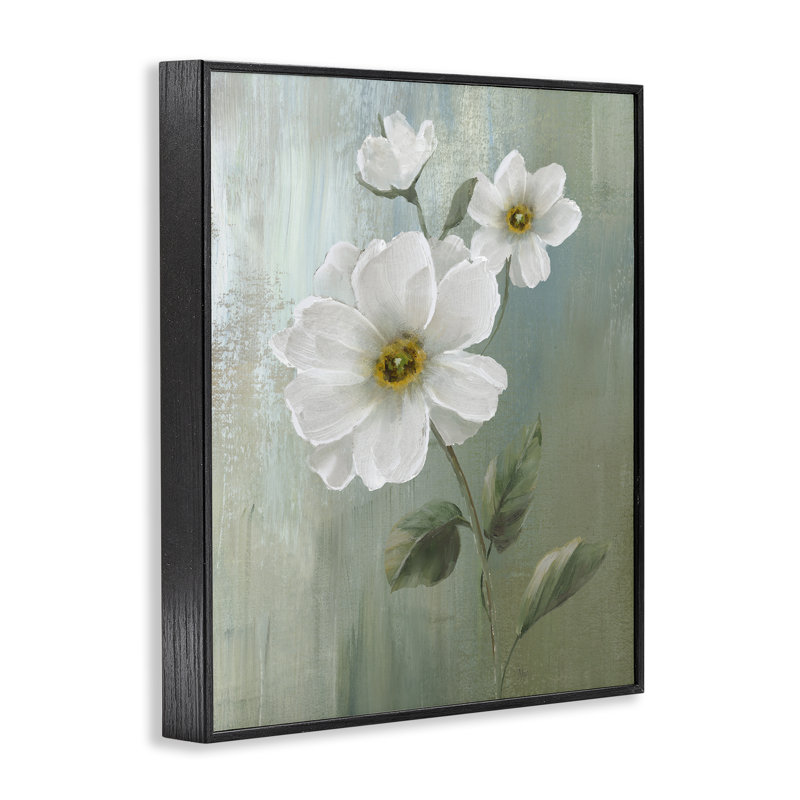 «Blooming Blossoms», estampe numérique par Nan, H 30 po x l 24 po, Giclée encadrée noir minuit