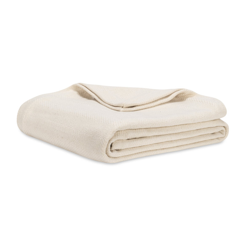 Herringbone Blanket, Queen, Cream