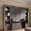 Lit escamotable avec tablettes, tiroirs, bureau et DEL Murphy