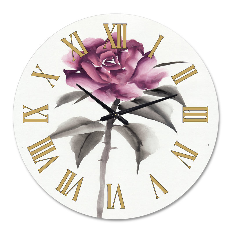 Horloge murale rétro rose, Grand