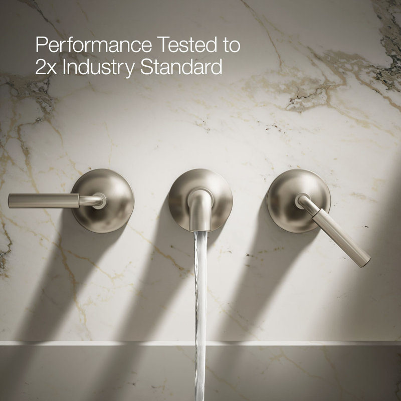 Tone Wall-Mount Bathroom Sink Faucet Trim, Vibrant Brushed Nickel