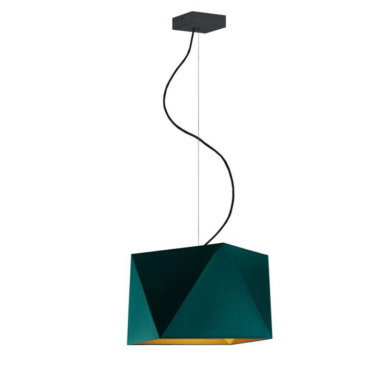 Russel 1 - Light Unique/Statement Pendant, Green, Matte Black