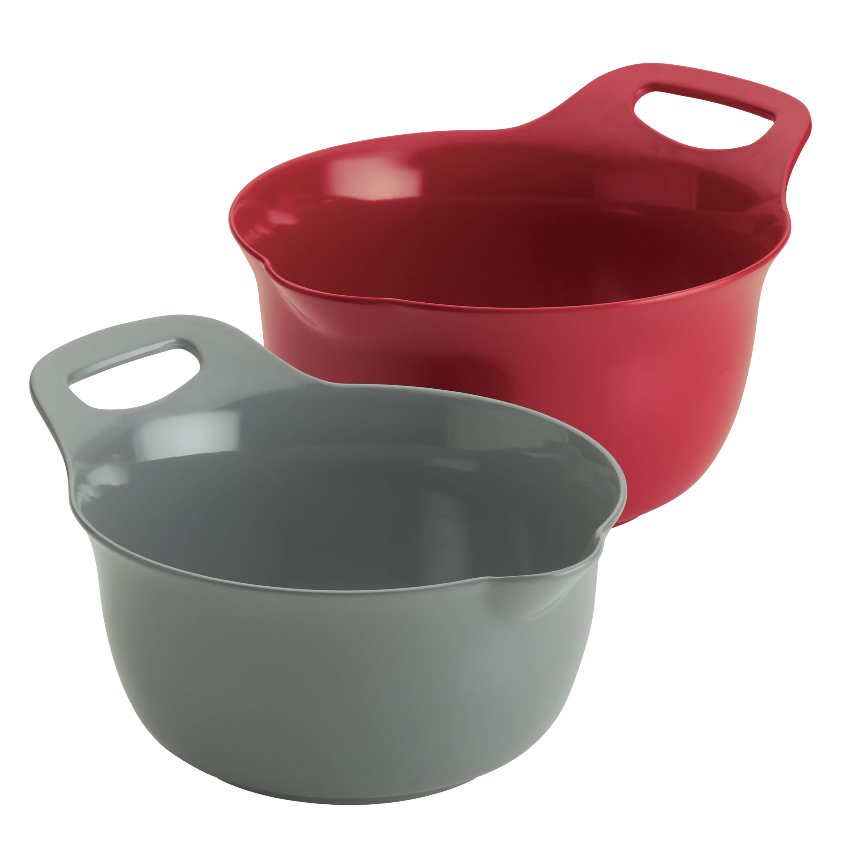 Hutzler 3-red Small Melamine Nesting Prep Bowls with Lids (2-Pack)