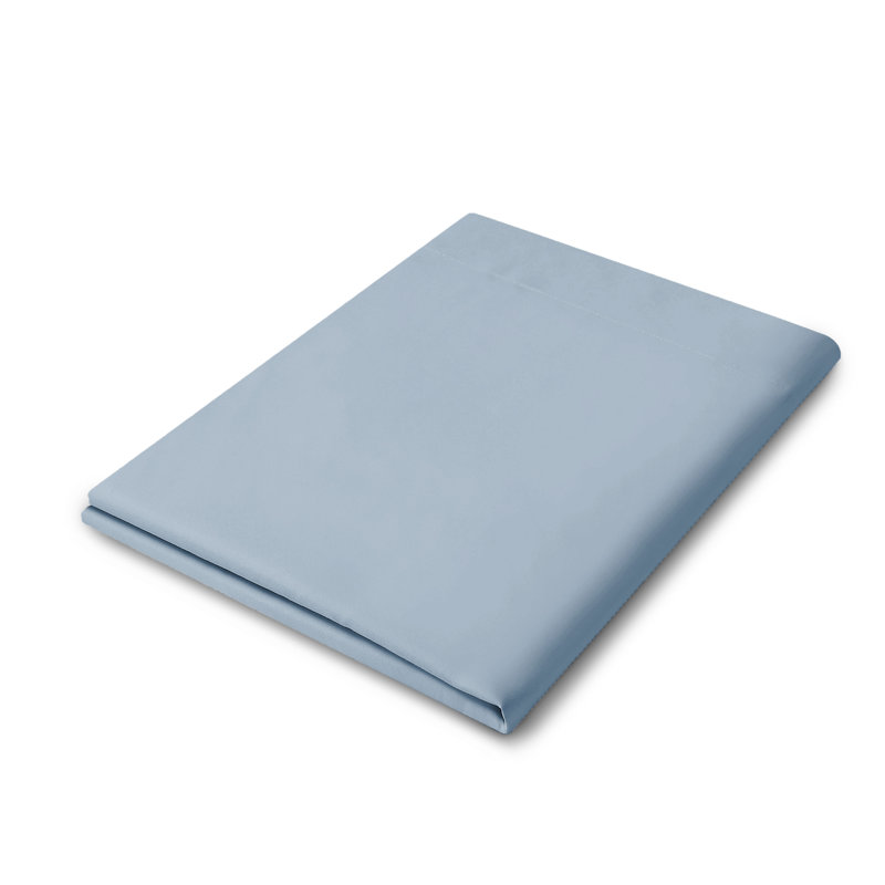 Soft Microfiber Single Flat Sheet - Basics by Wayfair™, Twin Flat Sheet, Blue Fog