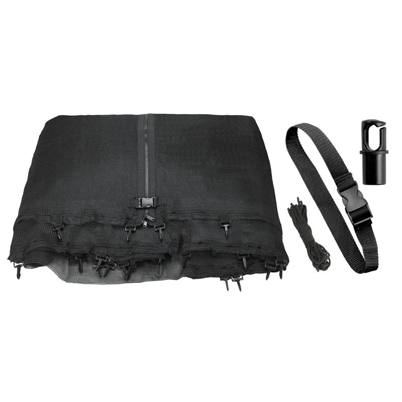 Enceinte et filet pour trampoline, H 8 po x l 192 po x P 192 po