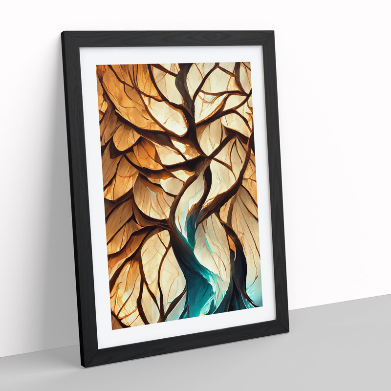 Tree - Single Picture Frame Print, Black Framed, 34cm H x 25cm W x 2cm D