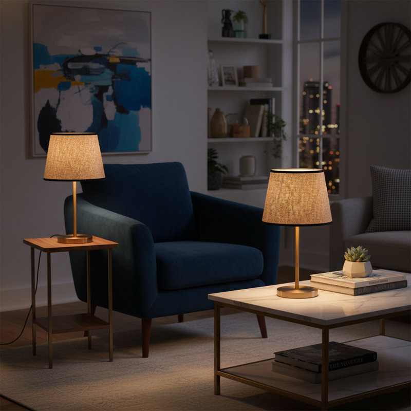 Ensemble de lampes de table «Harmony», Beige