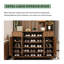 Armoire de séparation en bois massif de 76,97 po H, rangement pour chaussures tout-en-un avec crochets à manteaux, armoire de séparation grande capacité pour le salon