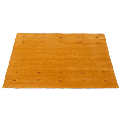 Tapis orange brûlé Kashkuli Gabbeh 5 pi 0 po x 4 pi 11 po