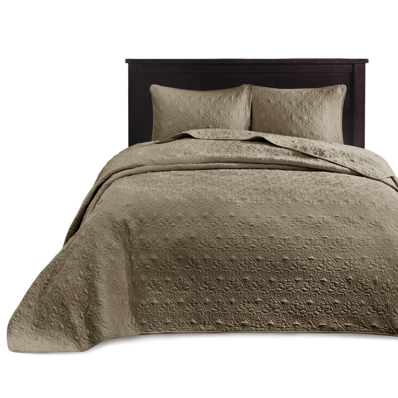 Couvre-lit très grand réversible très doux en coton prélavé rehaussé de 2 taies décoratives assorties pour une literie propre Rembourrage confortable pour garder et hygiénique plus longtemps