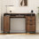 Bureau de direction cannelé 55 "avec tablette de rangement et tiroir classeur