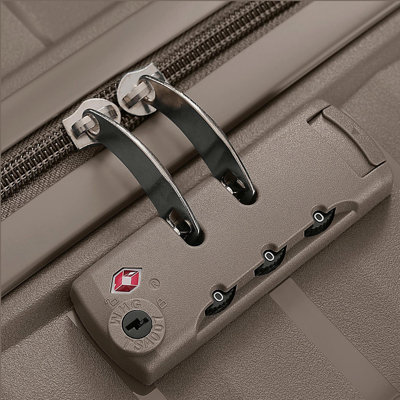Ensemble de valises de voyage en PP de qualité supérieure, ensemble de valises à verrou TSA 3 pièces avec des tailles de 20, 24 et 28 pouces avec roues pivotantes à 360 °, brun clair