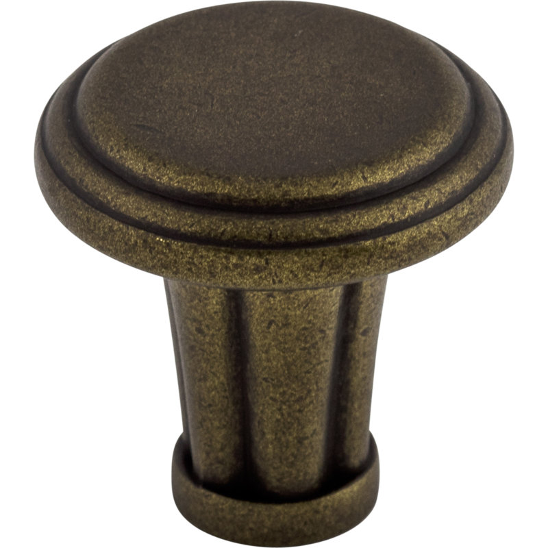 Luxor 7/8" Diameter Round Knob, 1 1/4" Knob Diameter, German Bronze