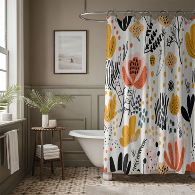 Old-School Flowers - Rideau de douche Premium