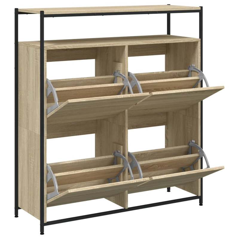12 Pair Shoe Storage Cabinet, Sonoma Oak