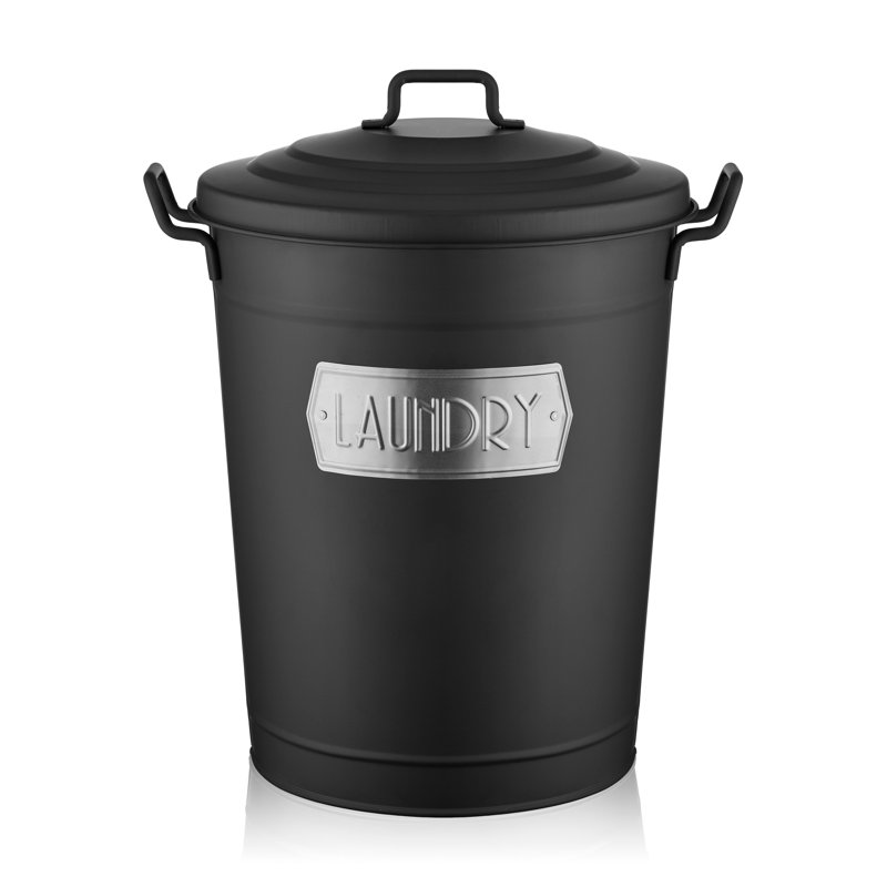 Mosqueda Metal Laundry Bin, Black