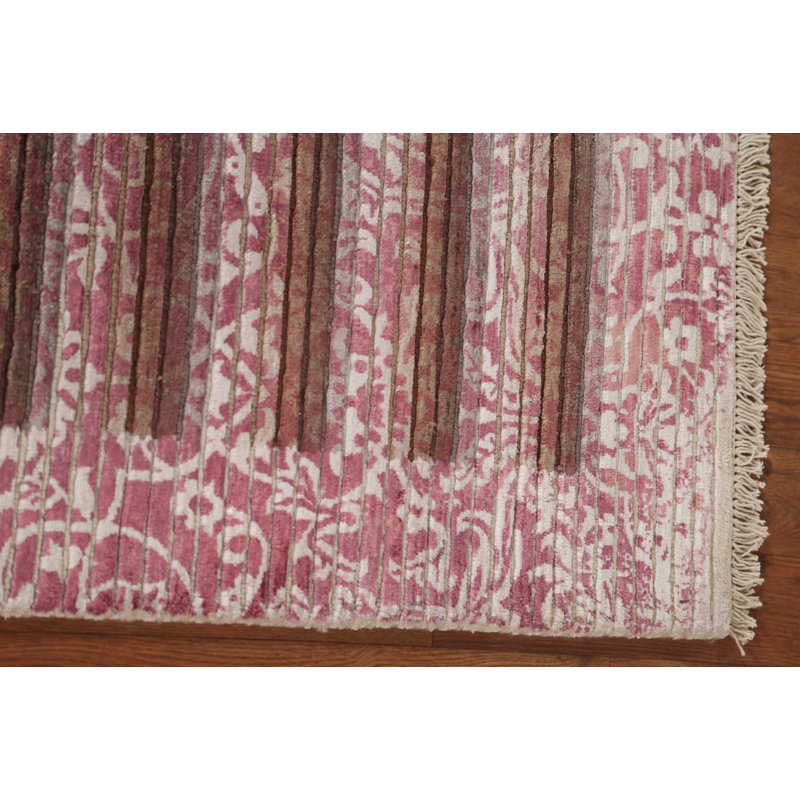 Tapis rayé abstrait moderne 3 x 5