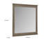 Miroir de commode Niti, cadre en bois de bouleau gris rustique, 41 x 42-126034606