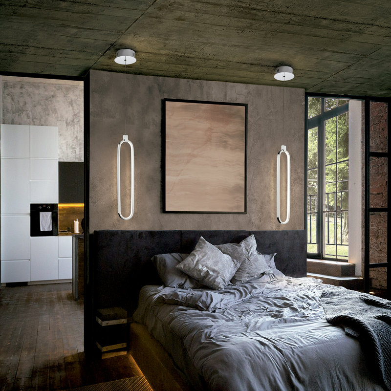 Cadwell 1 - Light LED Unique/Statement Pendant, Silver