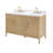 Felix  55" Fully Assembled Double Bathroom Vanity Set With Solid Surface White Granite Top and Backsplash