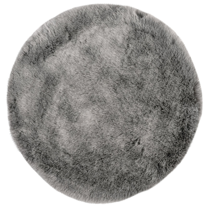 Byrone Uni Hand Tufted Area Rug, Round 160cm, Silver