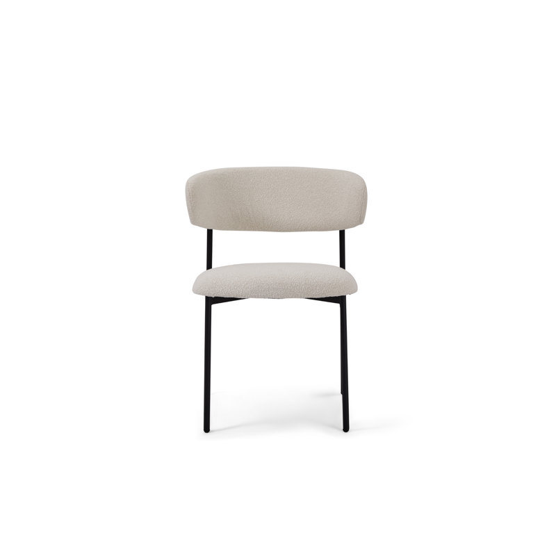 Ensley 49cm H Polyester Upholstered Side Chair in White