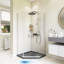 34,75 po X 72 po sans cadre porte de douche néo-angle en blanc mat-118661371