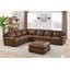 Canapé modulaire en cuir à large assise modulaire-33593374