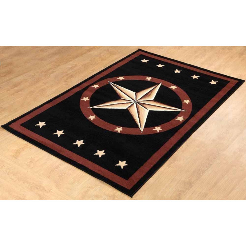 Tapis brun / noir Aireona, Rectangle 3 pi 6 po x 5 pi 6 po