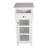 Jaeden Freestanding Floor Accent Storage Cabinet with Drawer, Textured Glass Door and Adjustable Shelf