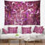 Tapisserie abstraite à motif fractal aquarelle rose-28495847