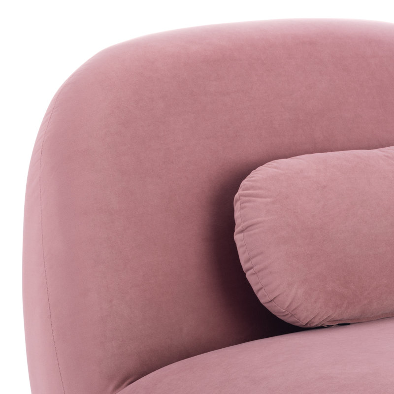 Méridienne polyvalente à base pivotante pour se détendre, lire et travailler ensemble, Rose