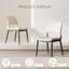 Ensemble de 2 chaises de salle à manger modernes et minimalistes en similicuir blanc, dossier confortable, pieds en métal, convenant aux restaurants, cuisines et bureaux.-119331584