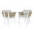 Coussin beige / structure blanche